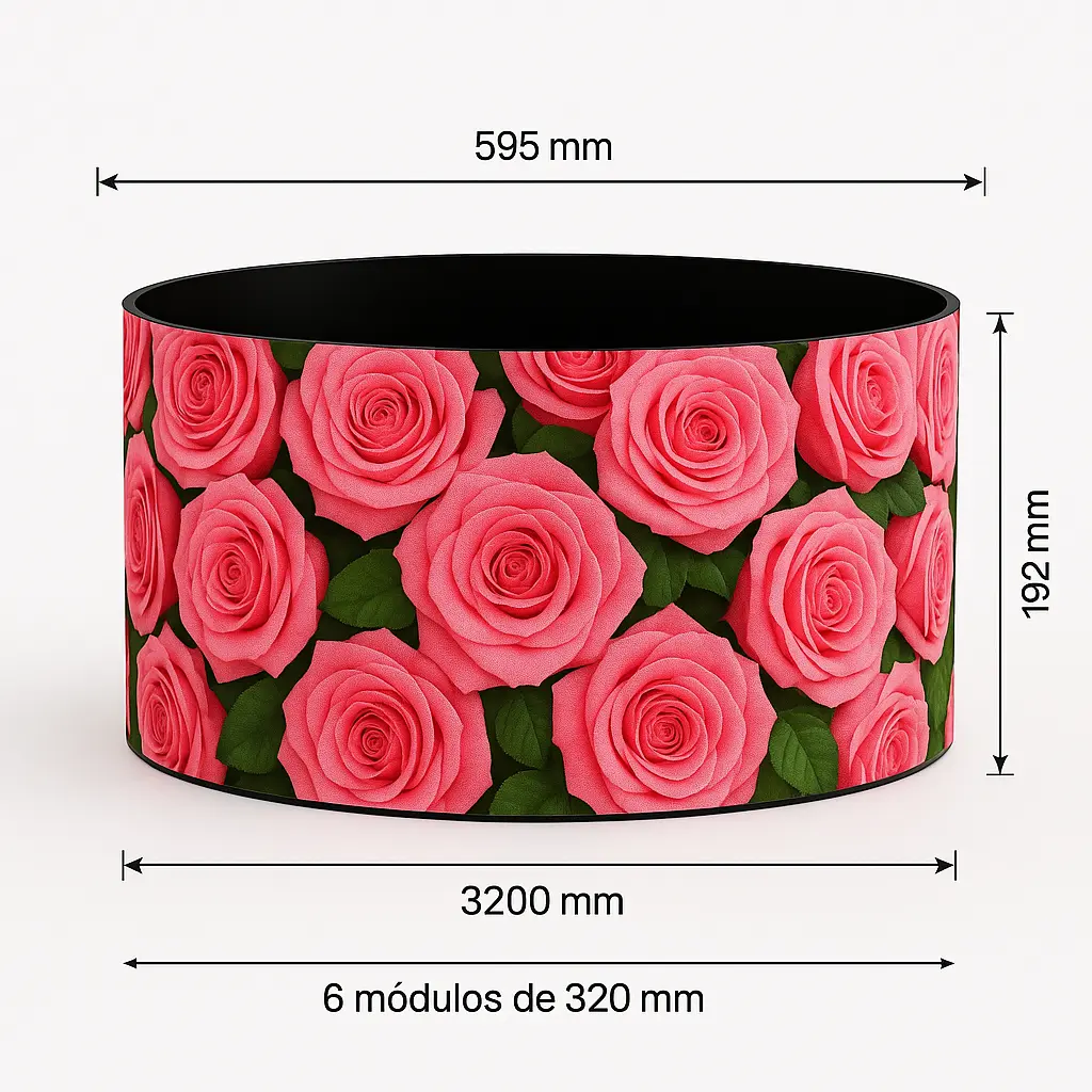 Cilindro LED P1.86 GOB Indoor 595mm x 320mm