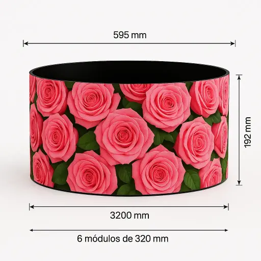 Cilindro LED P1.86 GOB Indoor 595mm x 320mm